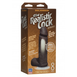 The Realistic Cock - With Removable Vac-u-lock Suction Cup - Ultraskyn - 8 Inch