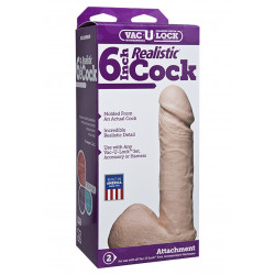 Vac-u-lock - 6 Inch Realistic(r) Cock