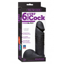 Vac-u-lock Codeblack - 6 Inch Ultraskyn Cock