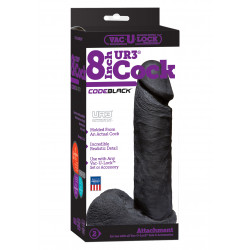 Vac-u-lock Codeblack - 8 Inch Ultraskyn Cock