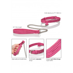 Tickle Me Pink Collar W Leash