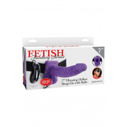 7 Inch Vibrating Hollow Strap-on