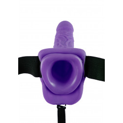 7 Inch Vibrating Hollow Strap-on