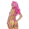 Rainbow Fishnet Mini Dress