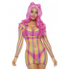 Rainbow Fishnet Mini Dress