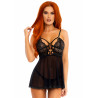 Sheer Lace Babydoll And String