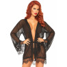 Sheer Robe With Flared Sleeves