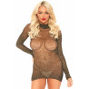 Lurex Sleeved Fishnet Dress