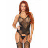 Jacquard Net Bodystocking