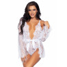 Floral Lace Teddy And Robe