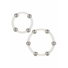 Steel Beaded Silicone Ring Set