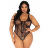 Floral Lace Thong Teddy +