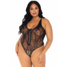 Floral Lace Thong Teddy +