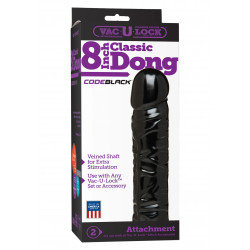 Vac-u-lock Codeblack - 8 Inch Classic Dong